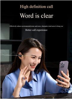REMAX True Wireless Earbuds, Not in-ear clip-on ear Bluetooth 5.3 Headphones 4-Mics ENC Clear Call, Bluetooth Earbuds Touch Control 30 Playtime, IPX6 Waterproof TWS, Light-Weight Earphones  - Image 3
