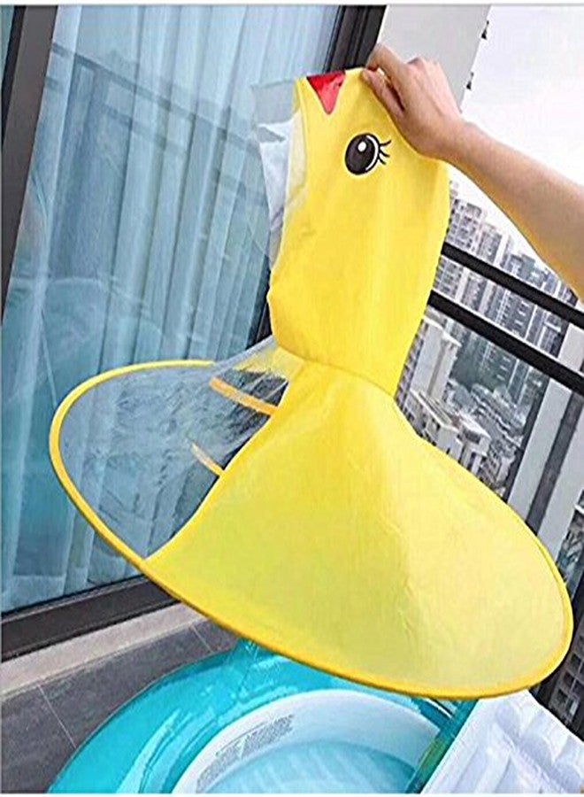 10AGIRL Portable Reusable Raincoats,Children's Duck Raincoat UFO Raincoat Children(Small) - Image 3