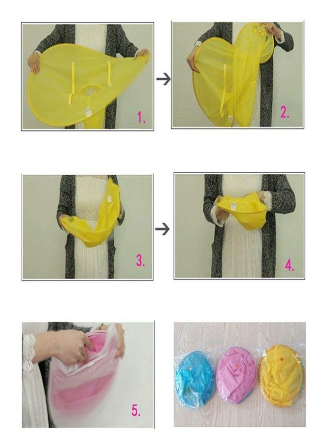 10AGIRL Portable Reusable Raincoats,Children's Duck Raincoat UFO Raincoat Children(Small) - Image 5