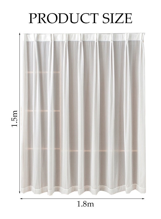 White Cabinet Curtain, Wardrobe Curtain, Dustproof Curtain, Sundries Curtain, Telescopic Rod Door Curtain, Small Curtain With Slide Rail Width 0.9m Curtain Width 1.8x Height 1.5m Suitable For Bookcase Cloakroom