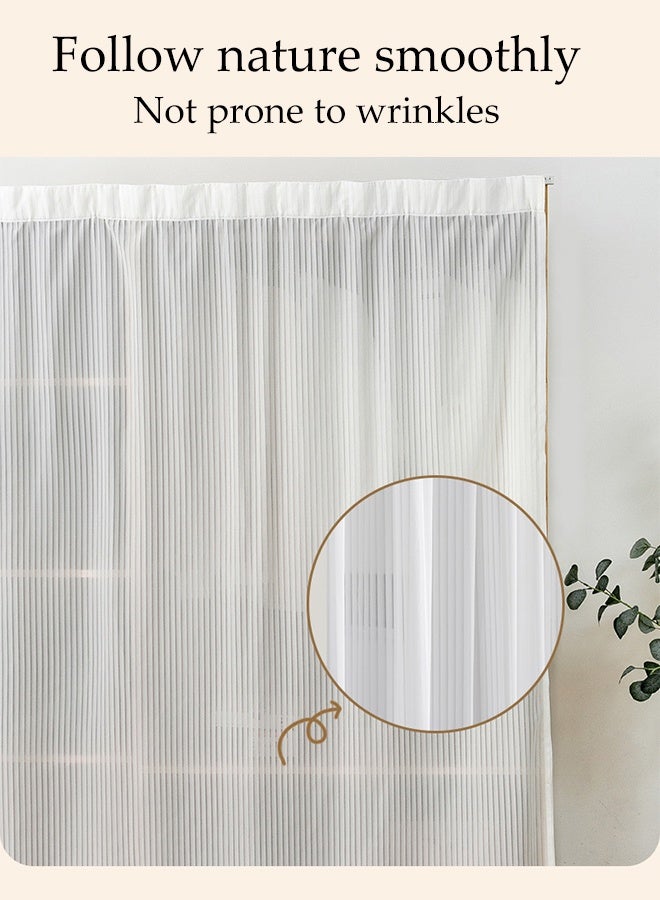 White Cabinet Curtain, Wardrobe Curtain, Dustproof Curtain, Sundries Curtain, Telescopic Rod Door Curtain, Small Curtain With Slide Rail Width 0.9m Curtain Width 1.8x Height 1.5m Suitable For Bookcase Cloakroom