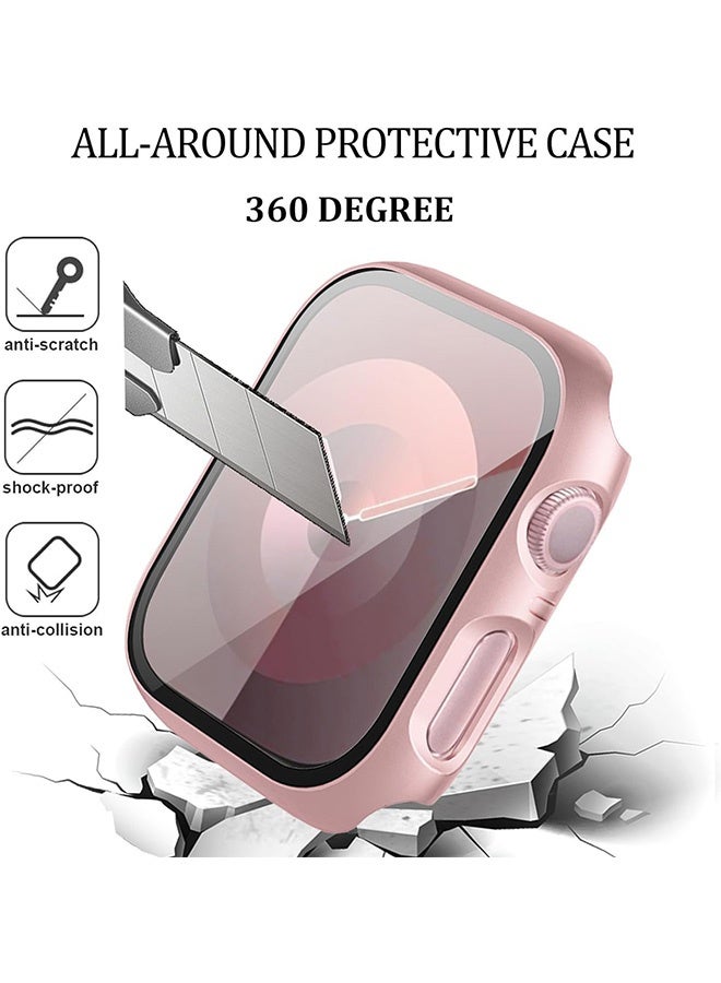 Quantum 3 Pack Apple Watch Case with Tempered Glass Screen Protector - Anti-Scratch Shockproof Protective Case Ultra-Thin Scratch Resistant Full Protective Bumper Cover for Apple Watch 4/5/6/Se Series 40mm - Image 3