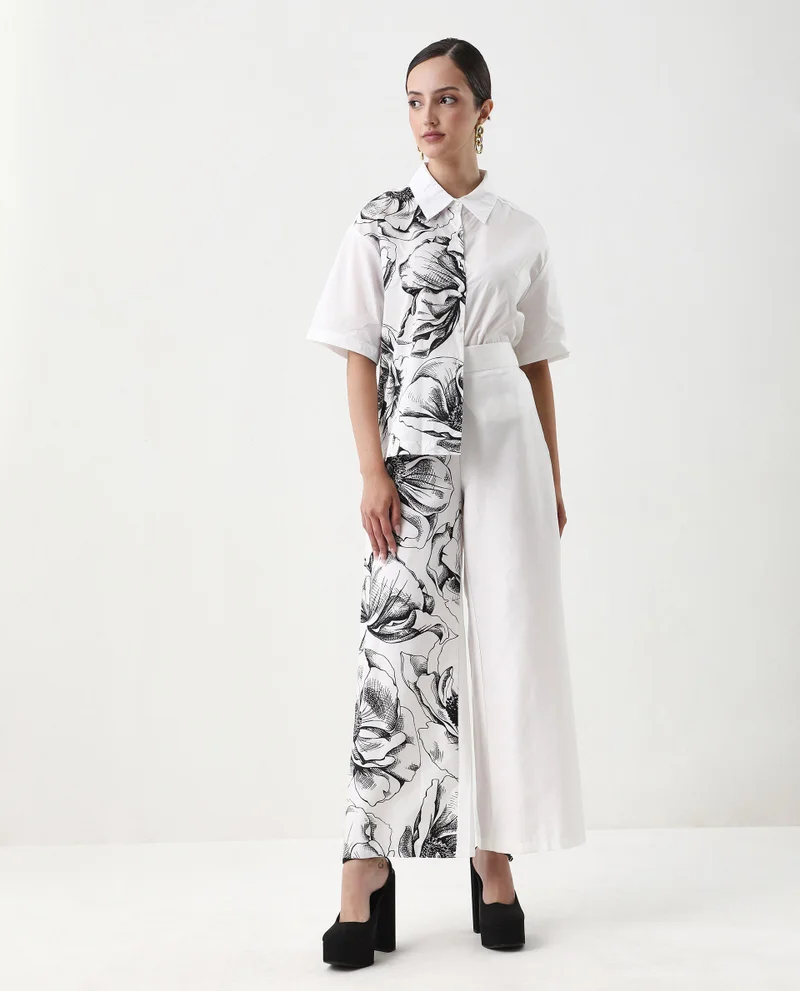 Rareism Women's Floral Print Trouser