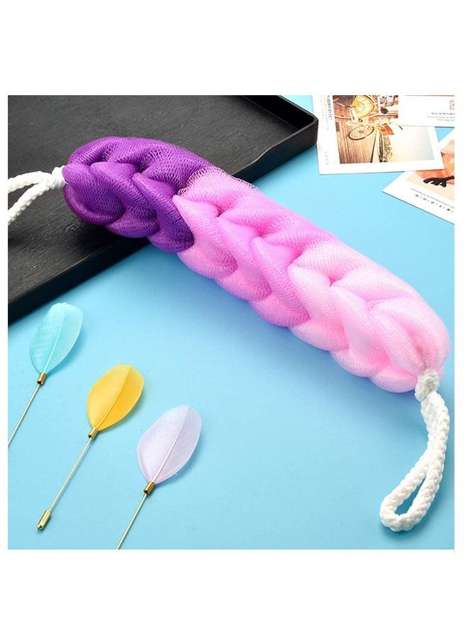 Ant 3-Piece Long Back Bath Shower Sponge Mesh with Rope Handles Back Scrubber Body Sponges for Bathing Bath Shower Mesh Sponge Body Deep Cleaning for Men & Women - Image 5