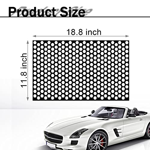 stymart 2Pcs Universal Car Rear Tail Light Lamp Stickers Honeycomb Type Decal,Car DIY Self Adhesive Tint Film Sheet for Car Rear Tail Light Headlamp Taillight Cover Trim18.89'' x 11.81''（Black） - Image 2
