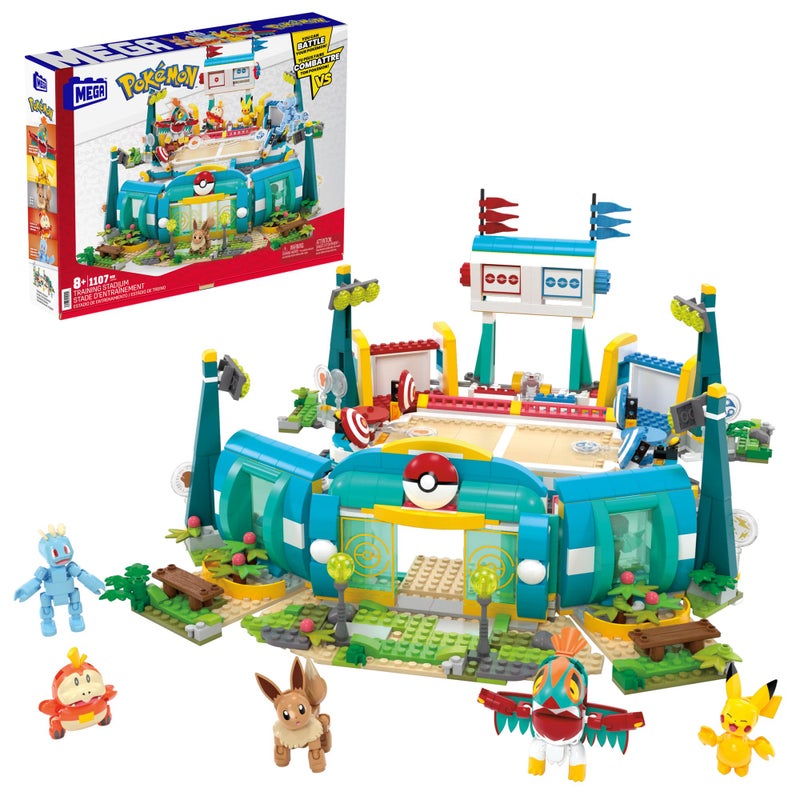 Mega Brands MEGA Pokmon Building Toys Set Training Stadium with 1101 Pieces 5 Poseable Characters and Battle Play for Kids - Image 2