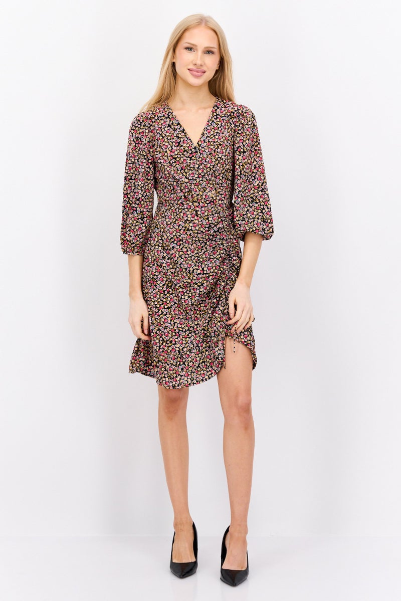 VERO MODA فستان ميني صغير للنساء، مجموعة سوداء - Image 3