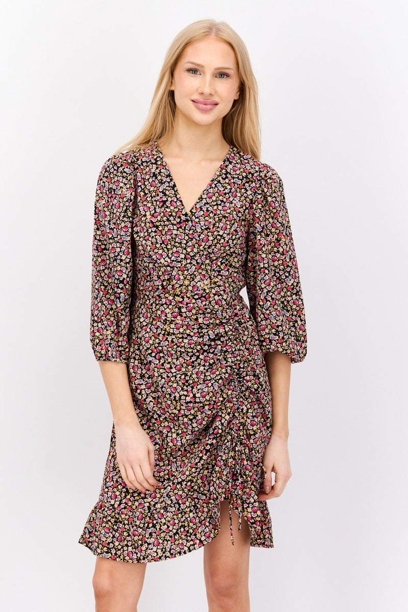 VERO MODA فستان ميني صغير للنساء، مجموعة سوداء - Image 1