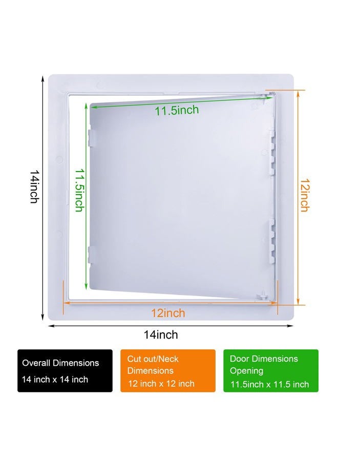 PNKKODW Plumbing Access Panel for Drywall 12 x 12 Inch Plastic Access Door Removable Wall Access Panel Ceiling Reinforced Hinged Durable - Image 2