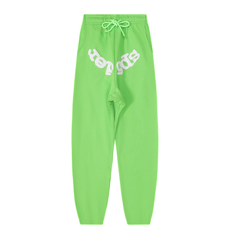 Young Thug Sp5der Graphic Hoodie Set 8308 grass green pants - Image 1