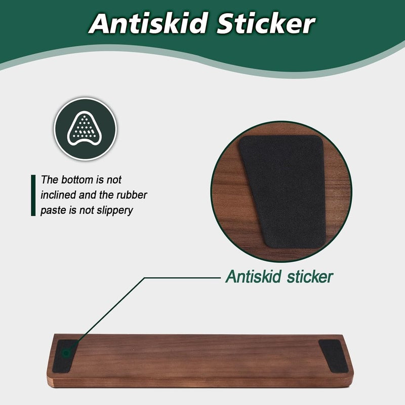 Wooden Wrist Rest - Ergonomic Walnut Wood Keyboard Wrist Pad for PC and Gaming - Image 2