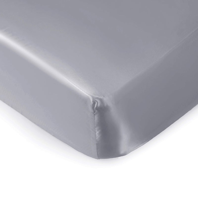 Pro Goleem Satin Soft Crib Sheet Great for Baby with Sensitive Hair Silky Baby Sheet Gray Unisex 52â€™â€™x28â€™â€™x8â€™â€™ Fitted Sheet - Image 1