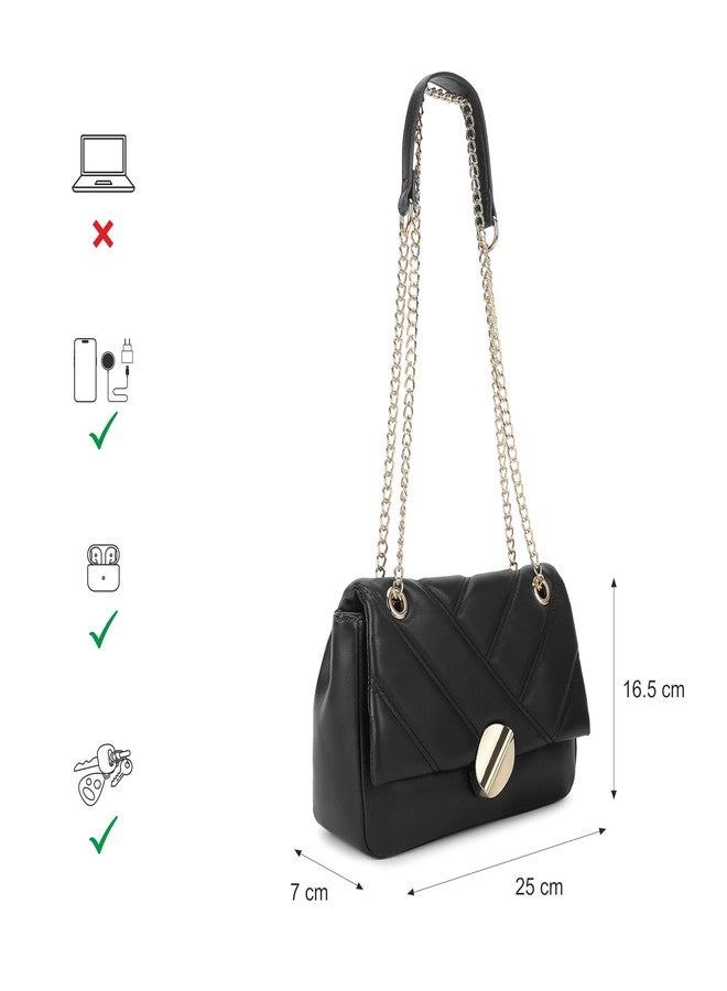 Fastrack Casual Sling Bag with Magnetic Closure for Girls, Medium Size with Internal Zipper, Made with High-Quality Faux Leather, Versatile and Durable Design - Image 4