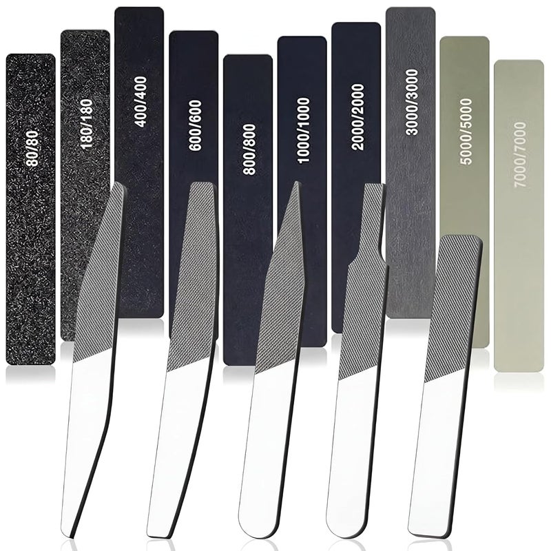 Honoson 25 Pcs Hobby Model Polishing Hand Files Tools Set Include 5 Pcs Glass Polishing Files and 20 Pcs Sanding Sticks Glass File for Plastic Models Wood Base Parts - Image 1