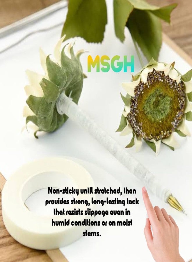 MSGH Flower Making Floral Tape,Pack of 5 Pcs (White) - Image 2