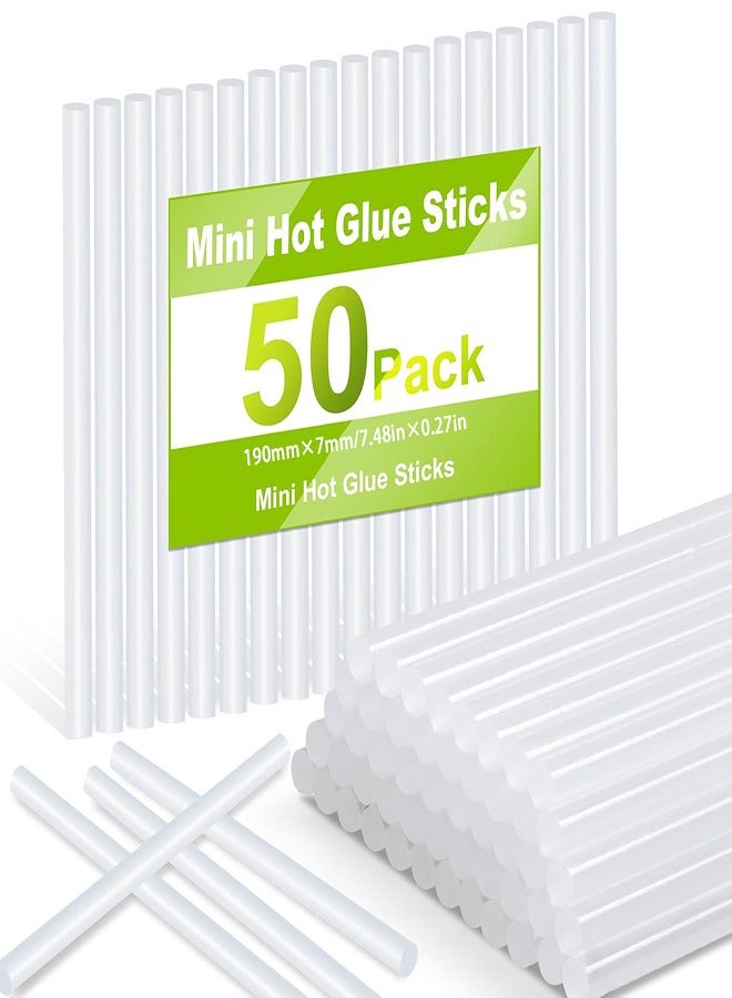 Generic Hot Glue Gun Sticks，50pcs Glue Sticks, 190mm Long x 7mm Diameter, Mini Hot Glue Sticks Clear Glue Glue Sticks for Crafts, DIY Home Decor and Gluing Projects  - Image 1