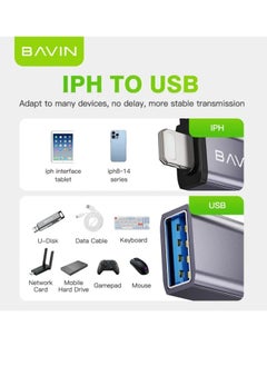 Bavin OTG Adaptor USB 3.0 Fast Data Transfer for iPhone Phones and Laptop Tablet Gamepad Printer Keyboard  - Image 2