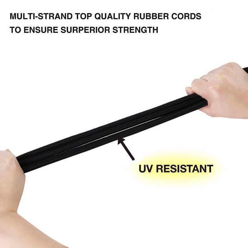 Xstrap Standard 10Pk Bungee Cords With Finger-Hole Design Hooks Ensures 3-Time Strength, Comes In A Zippered Storage Bag, Elastic From 24 To 36 Inches - Image 4