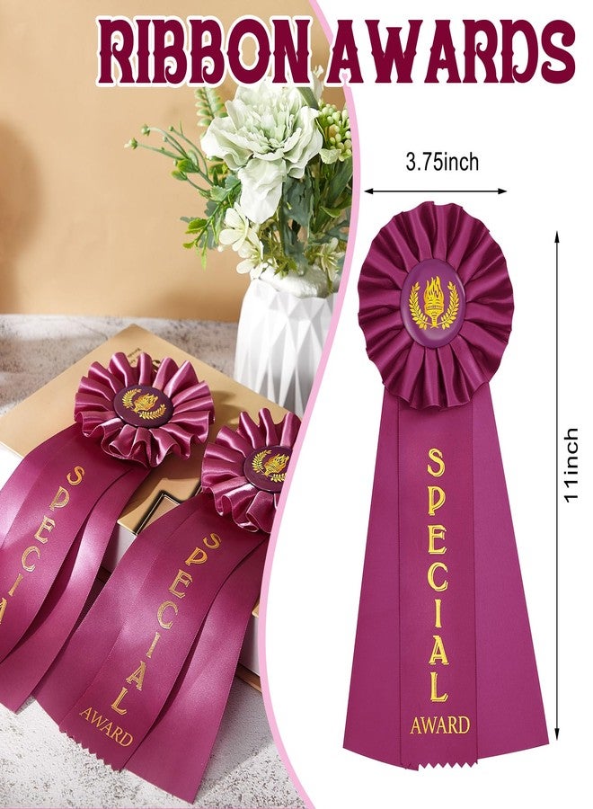 Geosar 6 Pcs Special Award Ribbons with Event Card and String Purple Place Ribbons Participation Ribbon Achievement Prize Ribbons for Kids School Competition Contests Sports Event Office Team - Image 3