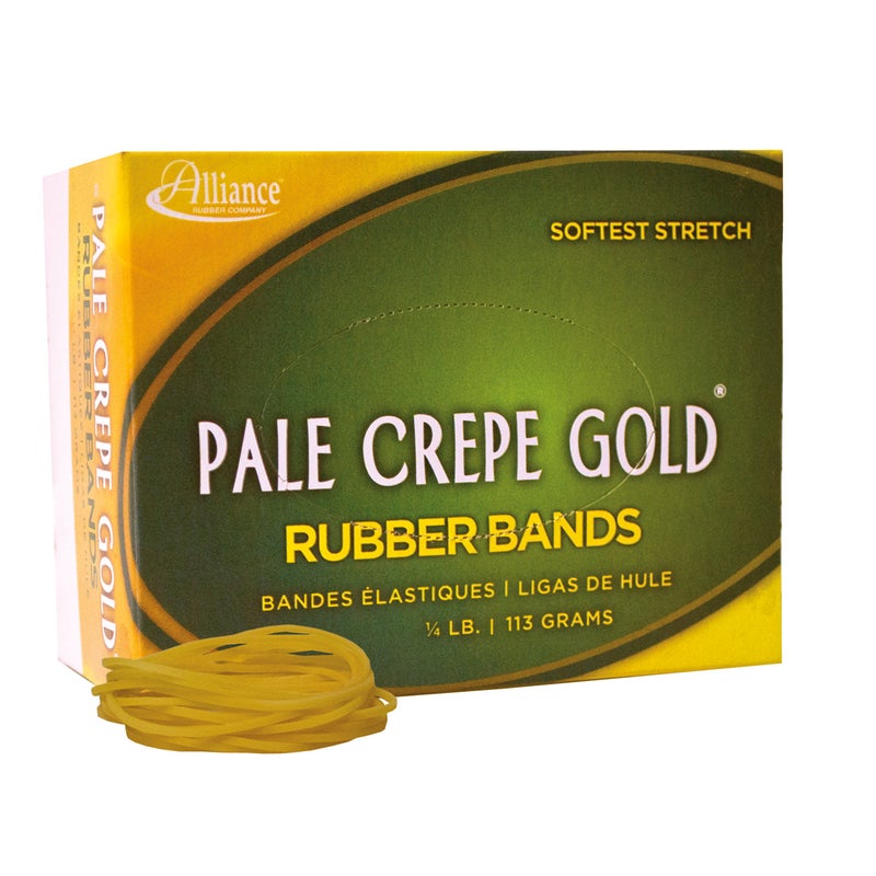 Alliance Rubber Pale Crepe Gold Rubber Bands #16-1/4 Pound Box 20169 - Image 2
