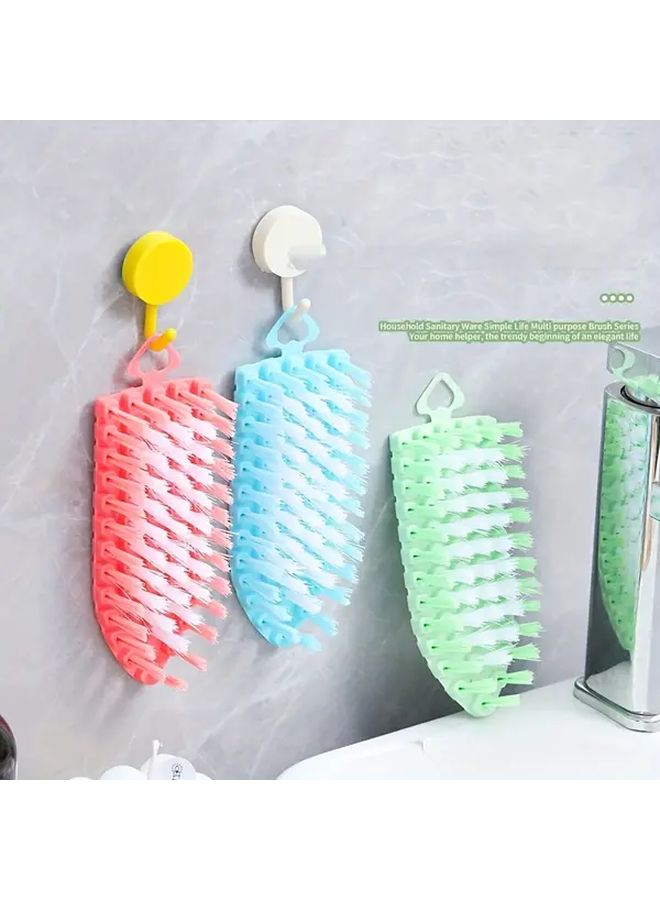 Blue Multipurpose Cleaning Brush With Ergonomic Handle For Kitchen Bathroom Floor - Image 2