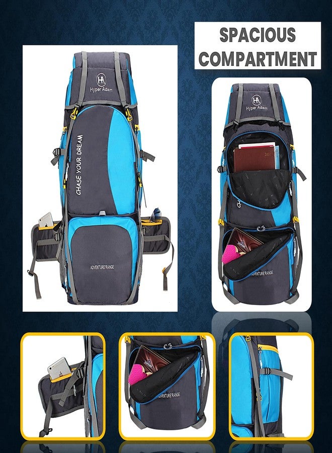 Hyper Adam 60 Ltr Travel Bag for Men, Sky Blue | Rucksack Backpack for Outdoor Sport Camp, Hiking, Camping | Trekking Bag - Image 2