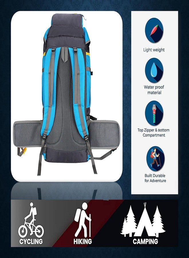 Hyper Adam 60 Ltr Travel Bag for Men, Sky Blue | Rucksack Backpack for Outdoor Sport Camp, Hiking, Camping | Trekking Bag - Image 4
