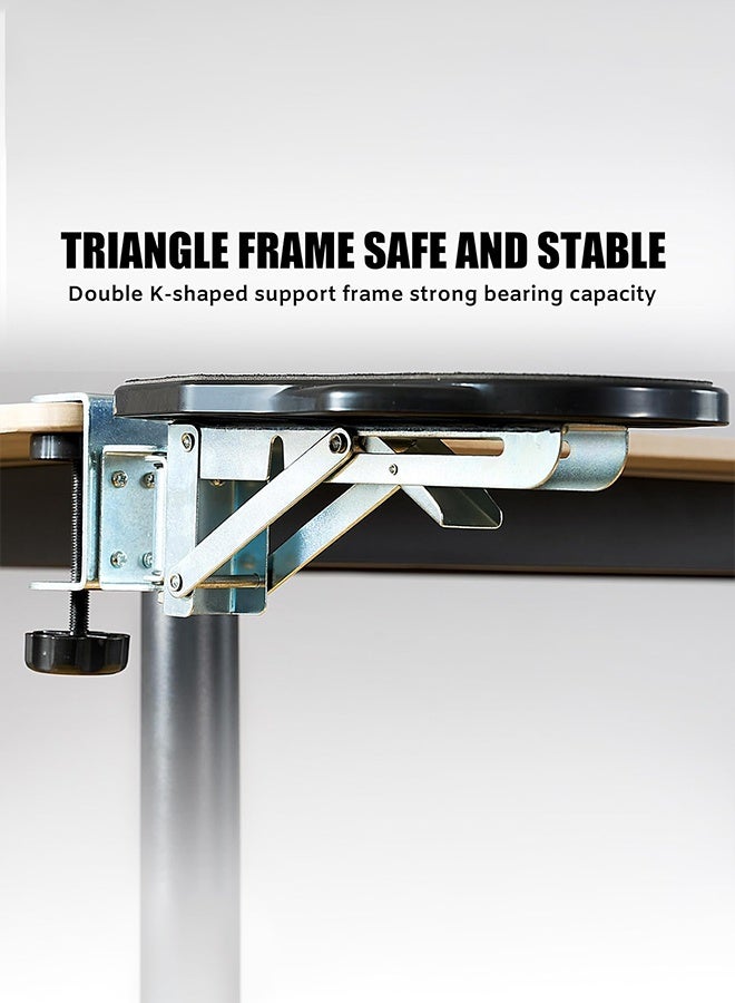 Sweet Life Computer Arm Rest for Desk, 180° Adjustable Rotating Desk Extender Tray, Ergonomic Desk Arm Wrist Rest Shelf for Home and Office - Image 4