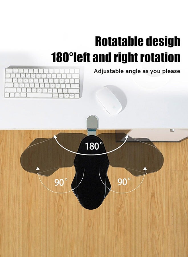 Sweet Life Computer Arm Rest for Desk, 180° Adjustable Rotating Desk Extender Tray, Ergonomic Desk Arm Wrist Rest Shelf for Home and Office - Image 5