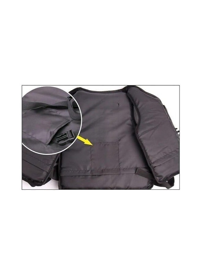 ريبنيو سترة سباحة محمولة مقاومة للتآكل، إكسسوارات رياضية خارجية، سترة تزلج على القوارب + صافرة، سترة سباحة من البوليستر للمراهقين والشباب، مقاس متوسط - Image 3