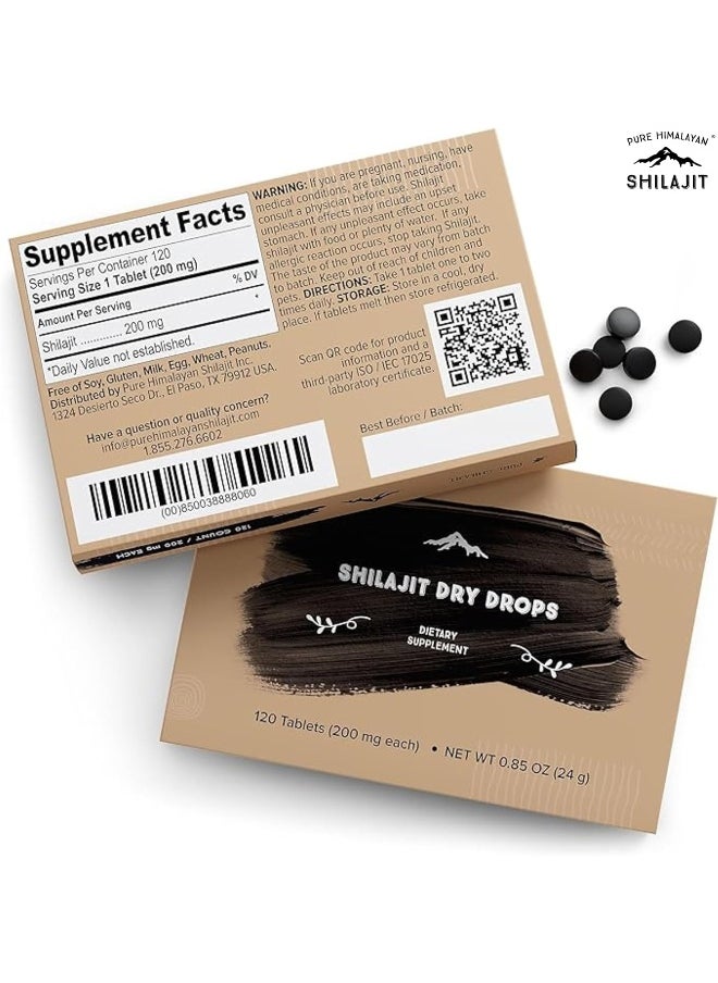 Pure Himalayan Shilajit - Shilajit Dry Drops from Pure Himalayan Shilajit - Original Siberian Shilajit, 100% Pure, Trace Minerals & Fulvic Acid (120 drops) - Image 1