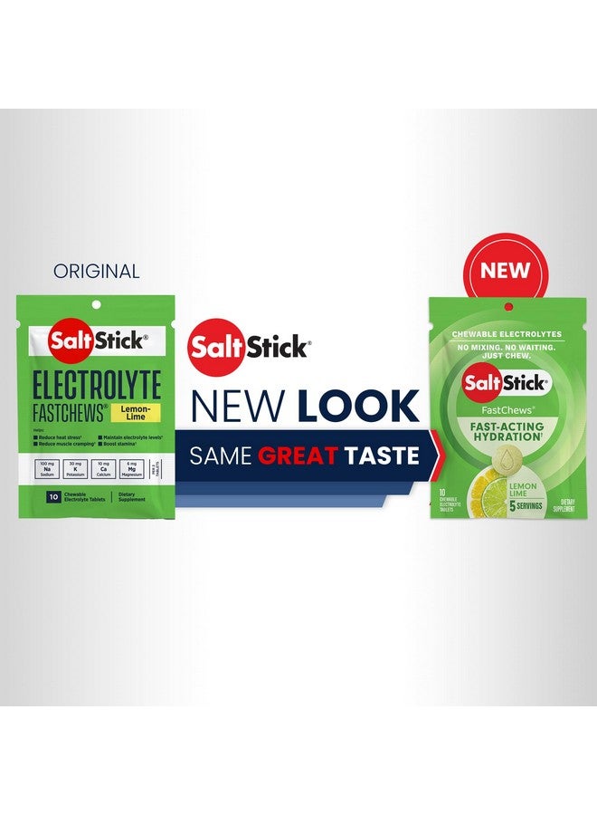 SaltStick Electrolyte FastChews Chewable Tablets, Lemon Lime, 120 count, 12 packets of 10 tablets each - Image 5