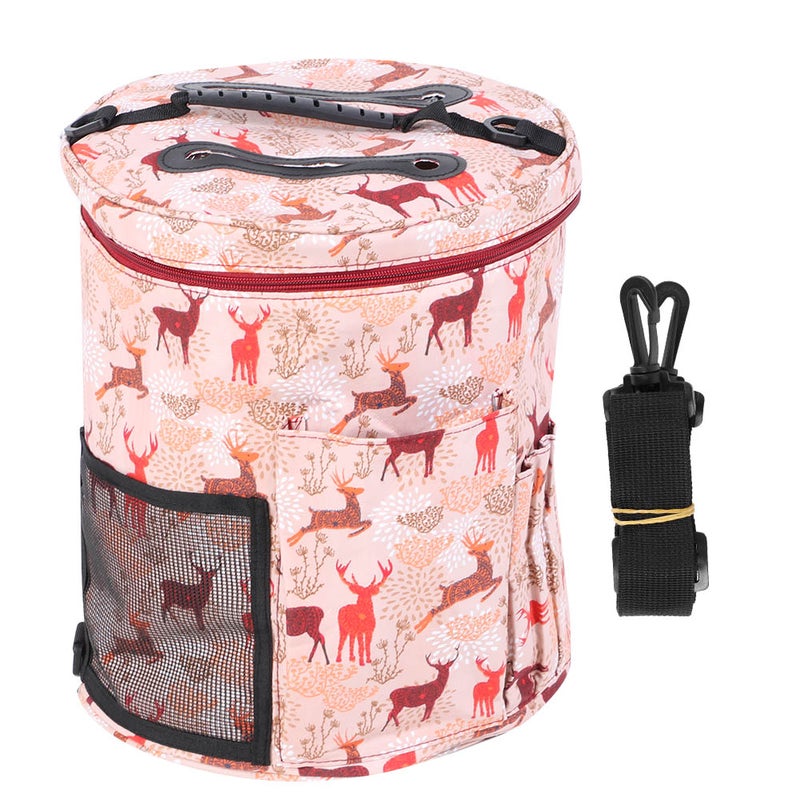 Knitting Storage Bag Portable Crochet Hook Needle Sewing Tool Accessories Case(Large Barrel) - Image 1
