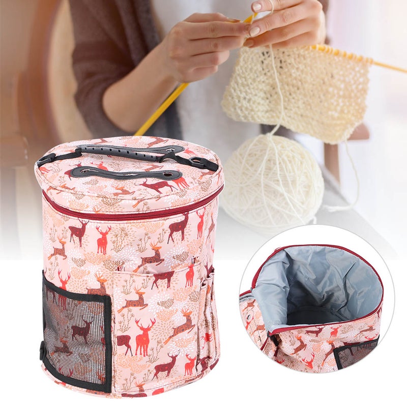 Knitting Storage Bag Portable Crochet Hook Needle Sewing Tool Accessories Case(Large Barrel) - Image 5