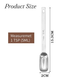 5 ML Rectangular Measuring Spoons, Heavy-Duty Stainless Steel Measuring Spoons, Kitchen Measuring Tool For Measuring Dry And Liquid Ingredients (Silver) - pzsku/Z10A80D79B89A938A79C8Z/45/_/1716283398/5c5d60f6-6244-4cf0-b107-71e9e65d9da9