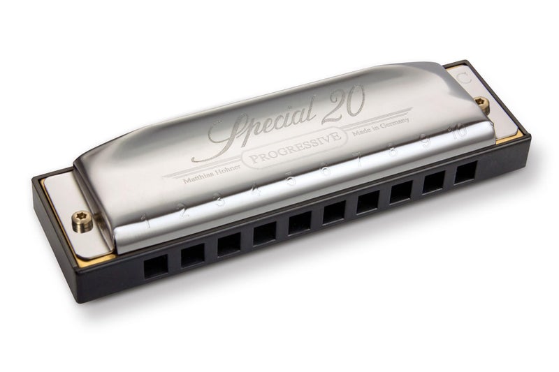 Hohner Harmonica Special 20 Key C Progressive Series 560PBXC 10 Holes, Bundle with Hard Case, Juliet Music Polishing Cloth - Image 2
