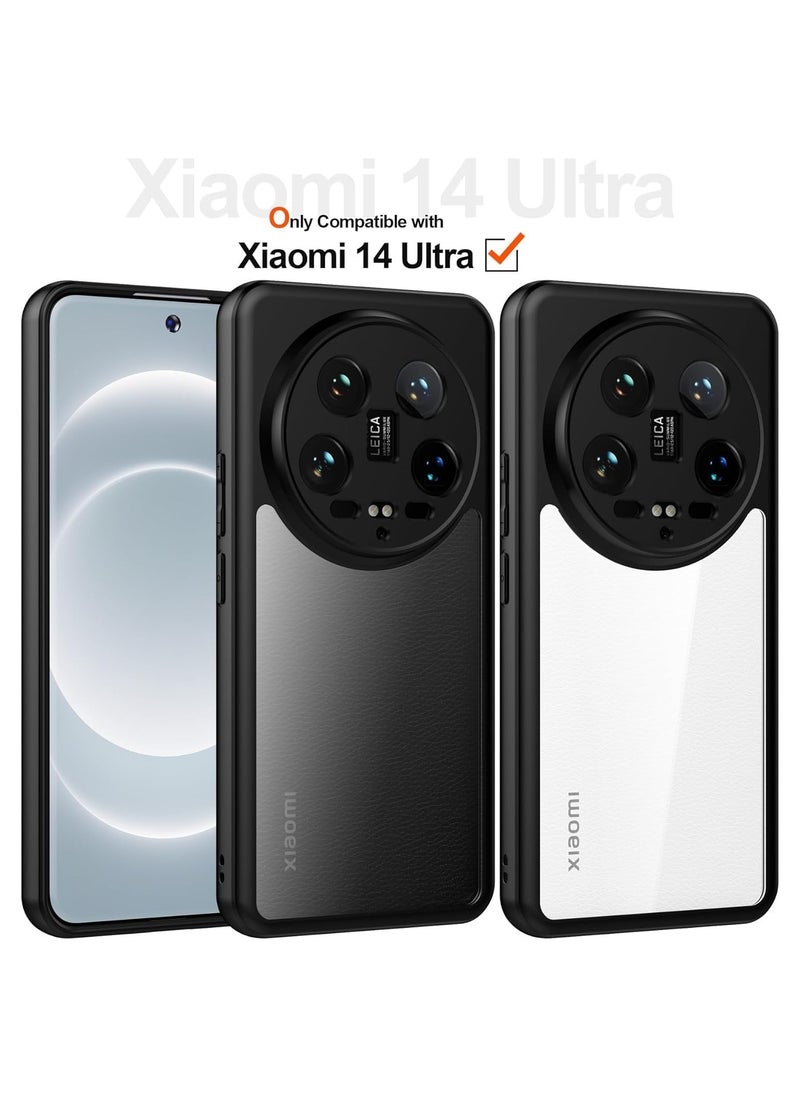 General Transparent Case Compatible with Xiaomi 14 Ultra, Hard Polycarbonate Back and Soft TPU Bumper [Non-Yellowing] Shockproof Protective Case, Slim Case for Mi 14 Ultra  - Image 2