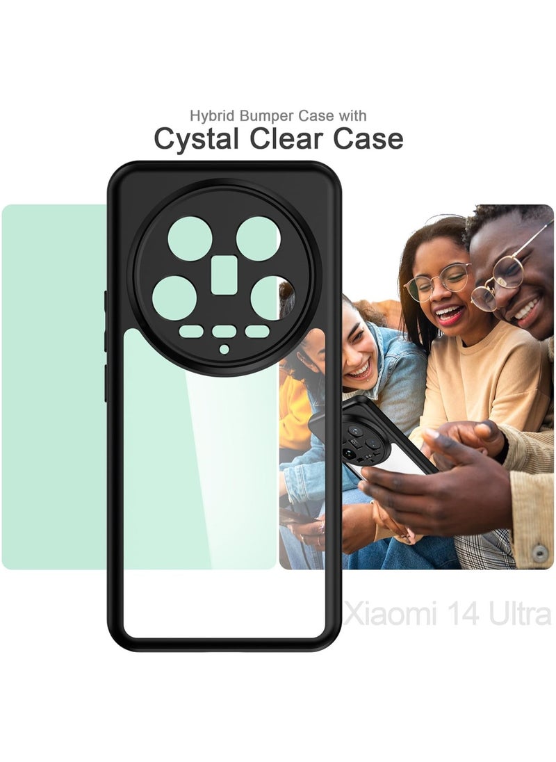 General Transparent Case Compatible with Xiaomi 14 Ultra, Hard Polycarbonate Back and Soft TPU Bumper [Non-Yellowing] Shockproof Protective Case, Slim Case for Mi 14 Ultra  - Image 4