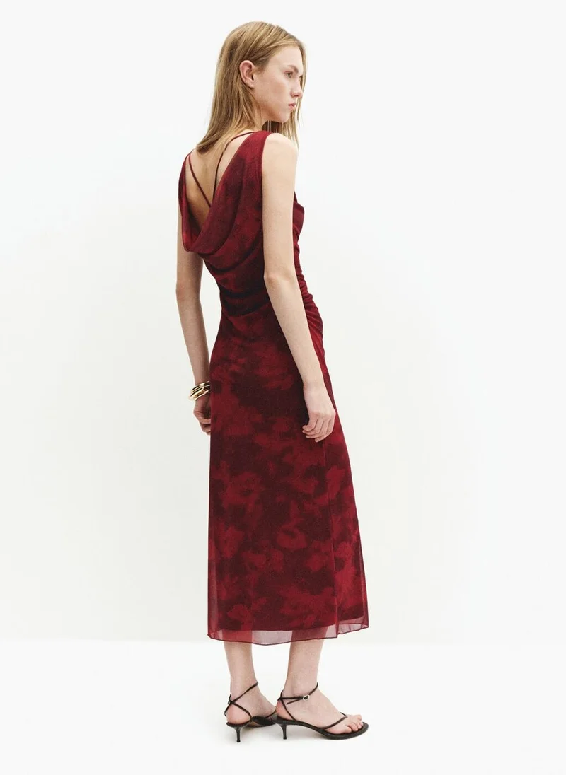 مانجو Draped fitted dress