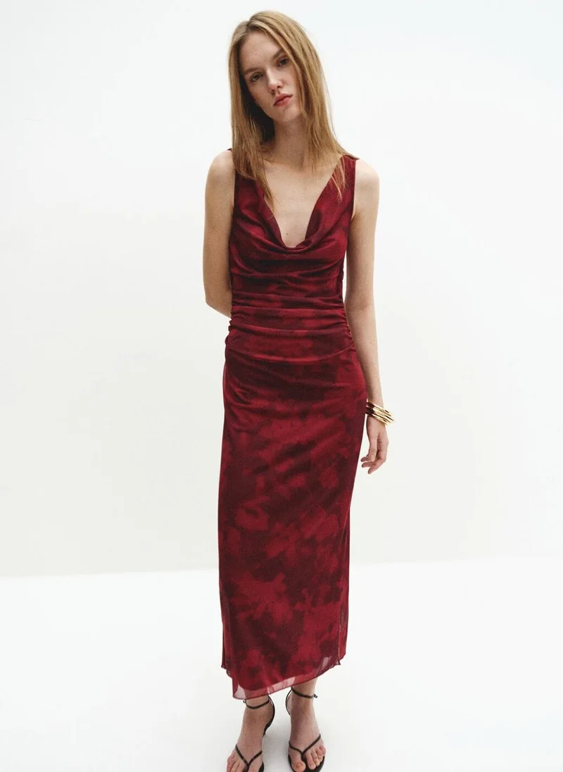 مانجو Draped fitted dress