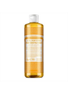 Pure-Castile Liquid Soap (Citrus, 16 ounce) - Made with Organic Oils, 18-in-1 Uses: Face, Body, Hair, Laundry, Pets and Dishes, Concentrated, Vegan, Non-GMO