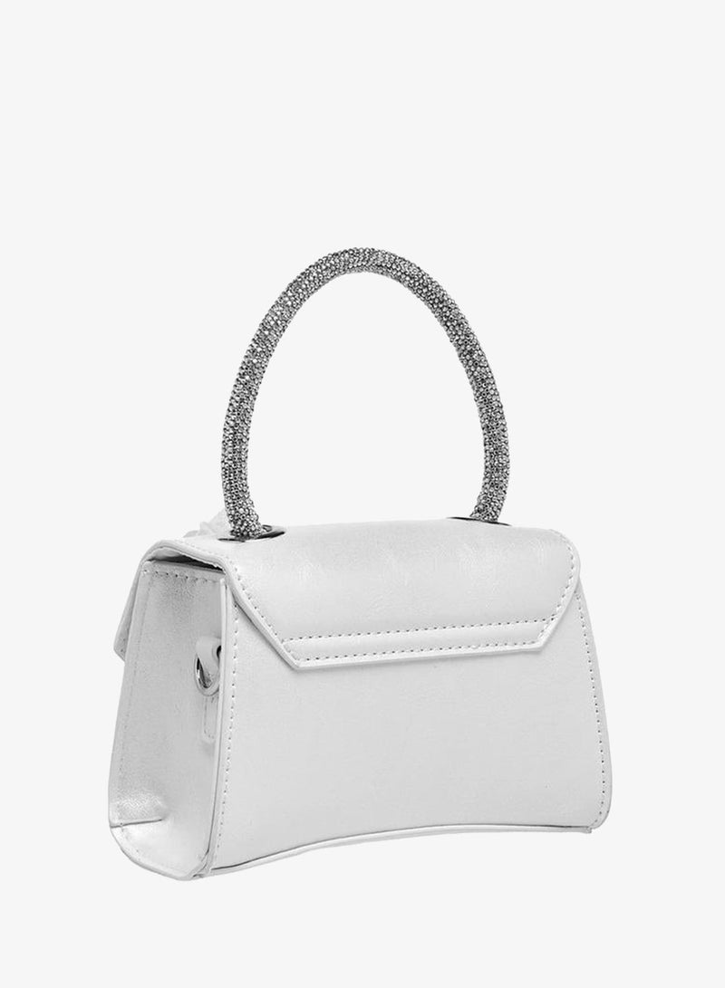 Celeste Bow Applique Crossbody Bag with Embellished Handle - Image 4