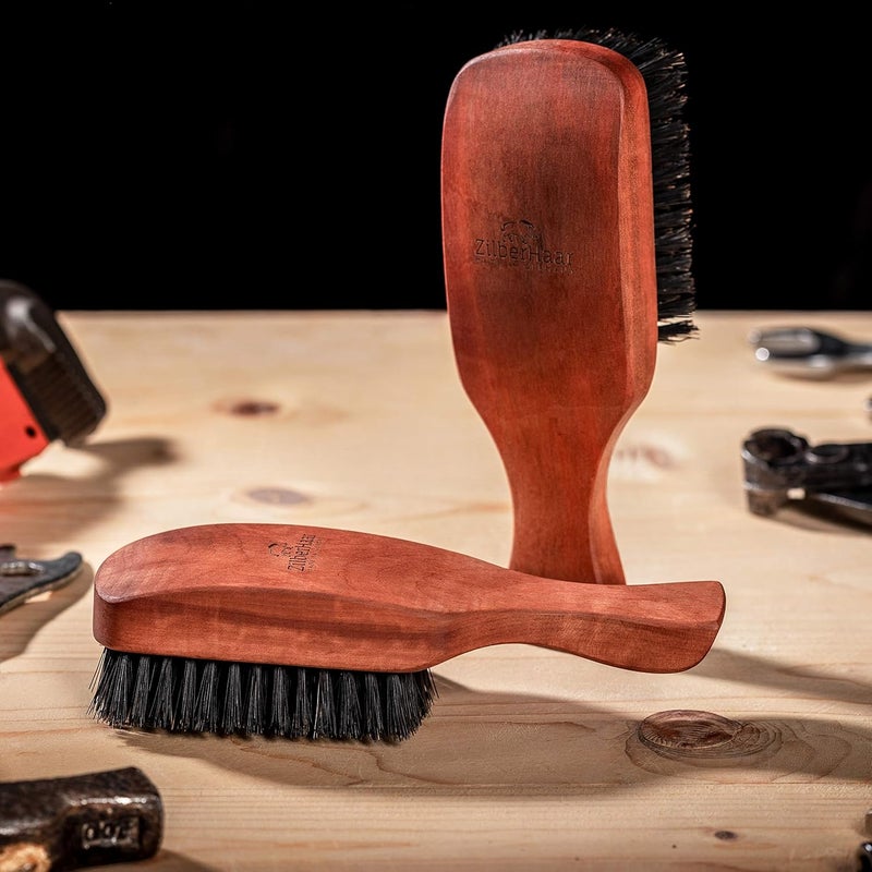 ZilberHaar Major Hair Beard Brush for Men Stiff Boar Bristles and Pearwood All Beard and Hair Types Perfect for Thick or Thin Hairs Mens Hair Brush and Beard Brush Made in Europe - Image 4