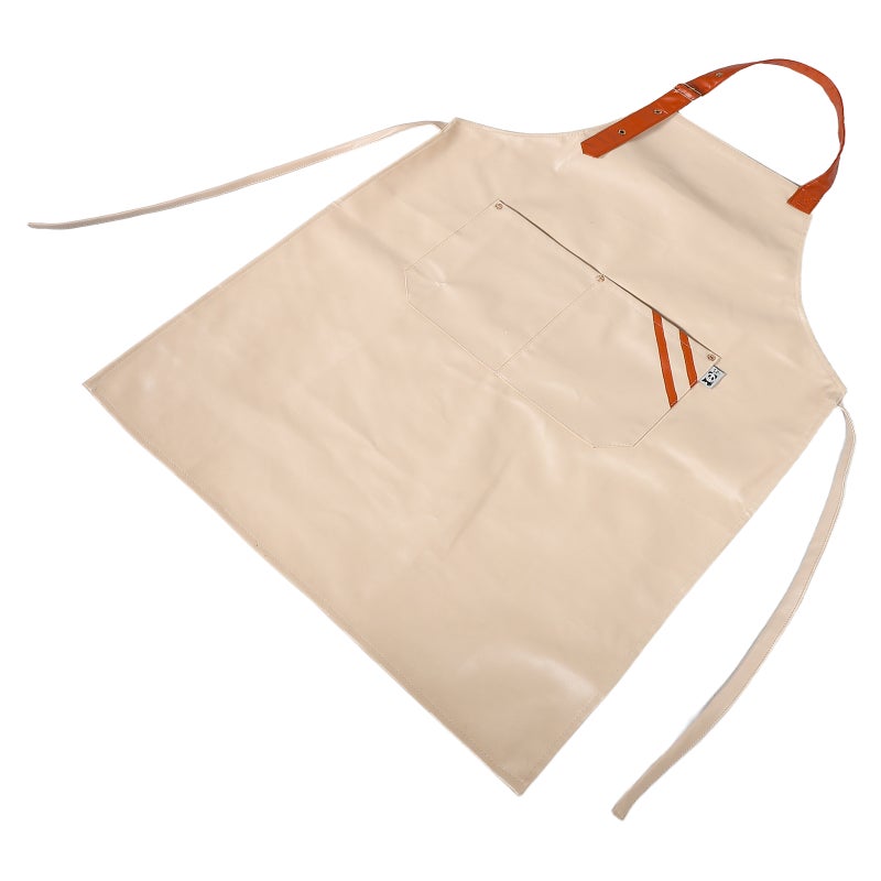 Oilproof Apron Women: Pu Leather Kitchen Apron With Pockets - Cooking Supply For Home Restaurant & Dishwashing - Image 1
