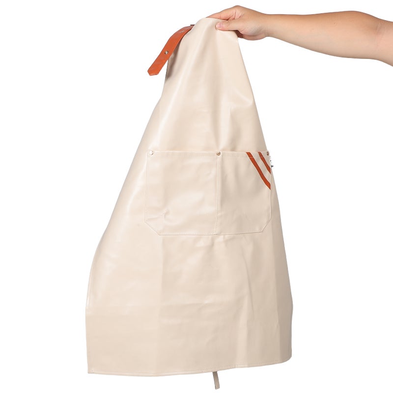 Oilproof Apron Women: Pu Leather Kitchen Apron With Pockets - Cooking Supply For Home Restaurant & Dishwashing - Image 3