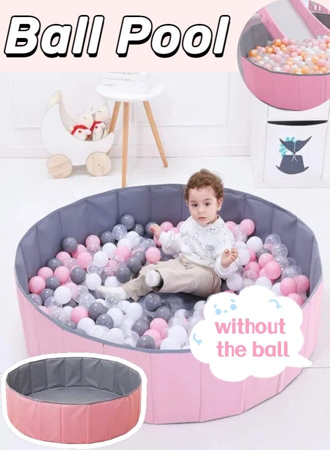 Foldable Dry Baby Ball Pool Infant Ocean Ball Pit Double Oxford Cloth Large Durable Easy to Clean for  Children's Outdoor Indoor Playing Baby Playground Toys for Children Kids Toddlers Birthday Gifts (Pink) - Image 1