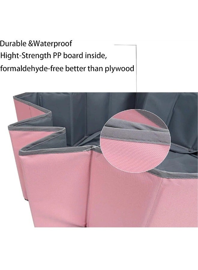 Foldable Dry Baby Ball Pool Infant Ocean Ball Pit Double Oxford Cloth Large Durable Easy to Clean for  Children's Outdoor Indoor Playing Baby Playground Toys for Children Kids Toddlers Birthday Gifts (Pink) - Image 3