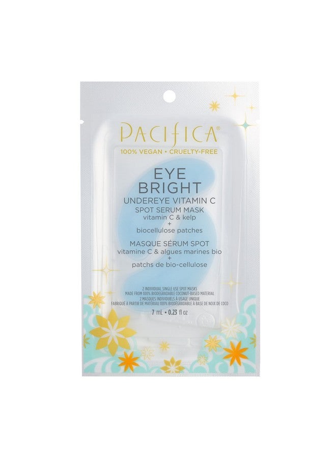 باسيفيكا قناع مصل بقعة فيتامين C من بيوتي آي برايت تحت رقع العين لتفتيح البشرة وترطيبها لجميع أنواع البشرة، نباتي نباتي + لم يتم الإساءة إلى الحيوانات لتصنيعه، أزرق عدد 1 - Image 1