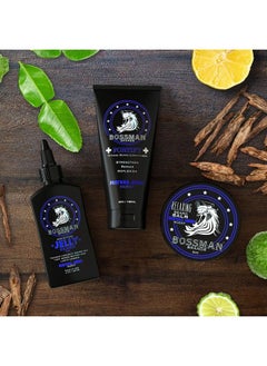 bossman Essentials Beard Kit For Men Beard Oil Jelly Fortifying Conditioner Cream Beard Balm Grooming Growth Care Accessories (Royal Oud)  - Image 5