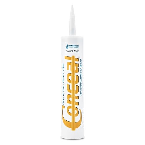 sashco Conceal Textured Caulk Brown Tone (Golden Mesa) 10.5 oz Tube - Image 2